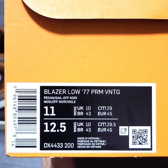 OG Nike Blazer Low '77 Premium Vintage 'Certified Fresh - Pecan' - Picture 12 of 13